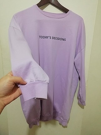 lila rengi sweat tunik