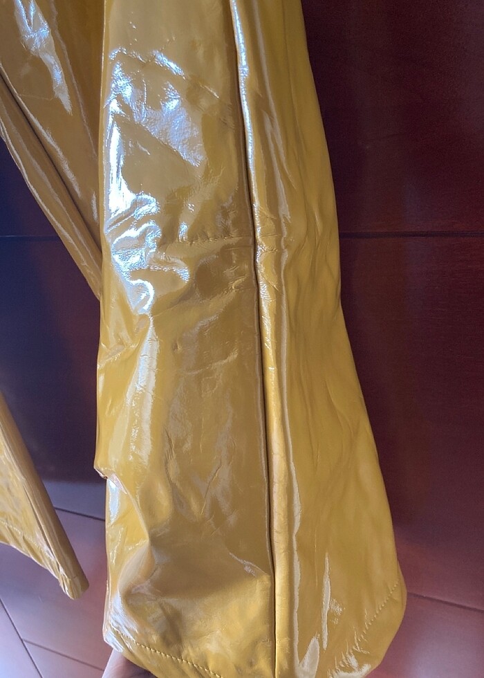 Turuncu deri pantolon - Görsel 3