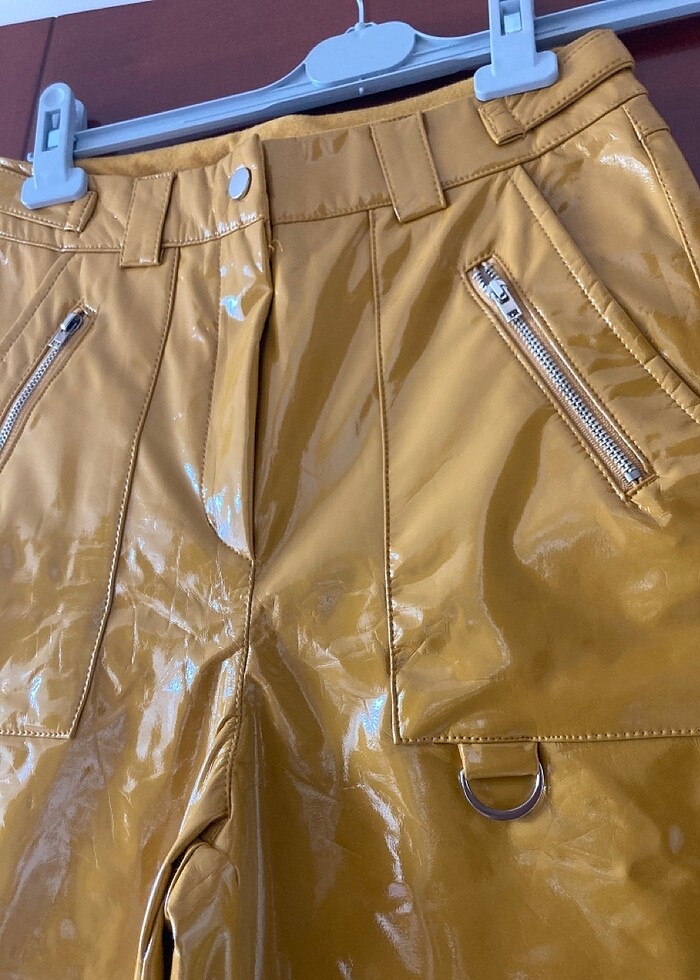 Turuncu deri pantolon - Görsel 2