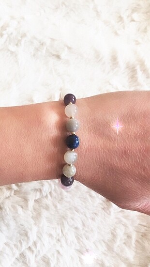 Diğer Aytaşı, Lapis Lazuli, Pembe Kuvars, Ametist Bileklik