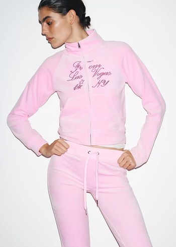 Zara Pembe Kadife Eşofman Alt - Görsel 5