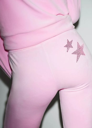 Zara Pembe Kadife Eşofman Alt - Görsel 4