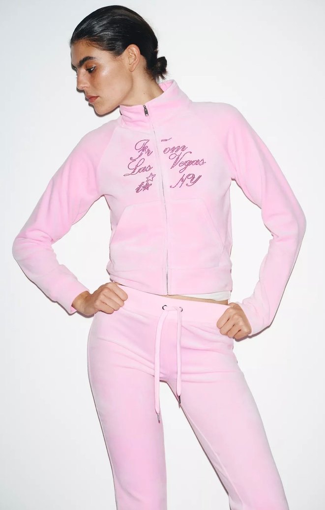 Zara Pembe Kadife Eşofman Alt - Görsel 5