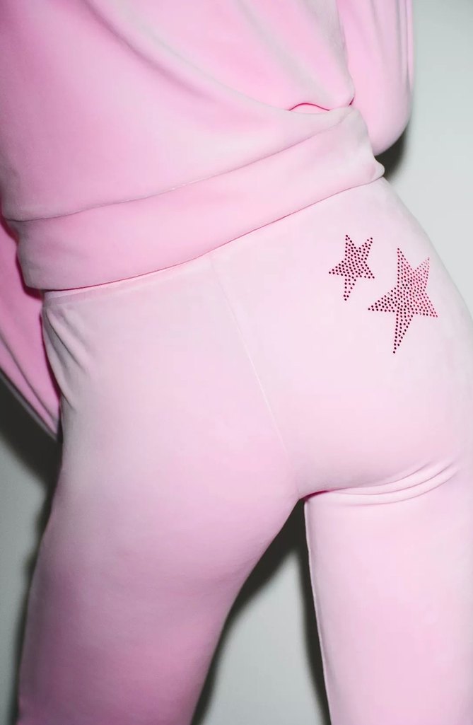 Zara Pembe Kadife Eşofman Alt - Görsel 4