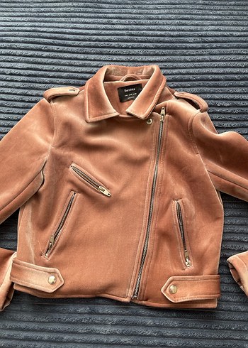 Bershka Kadife Biker Ceket - Görsel 7
