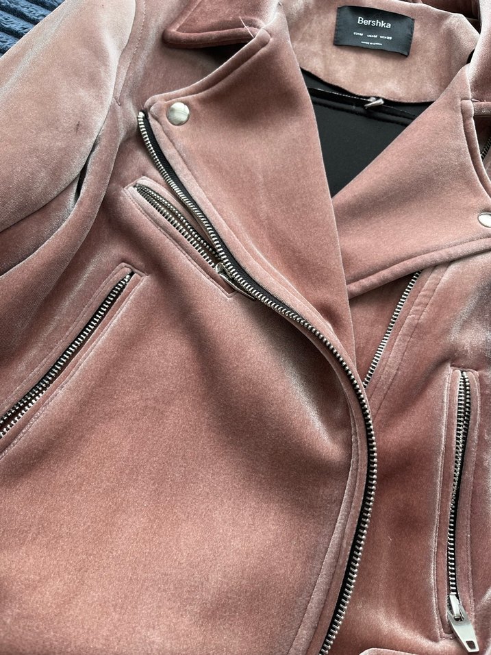 Bershka Kadife Biker Ceket - Görsel 5