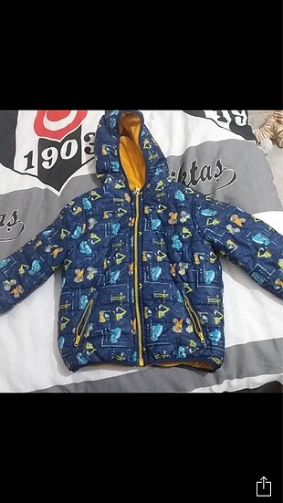 5-6 yaş araba desenli çocuk montu????