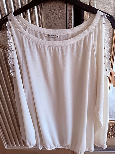 Kol detaylı şık bluz - Görsel 2