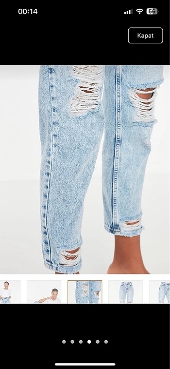 s Beden mavi Renk mom jean