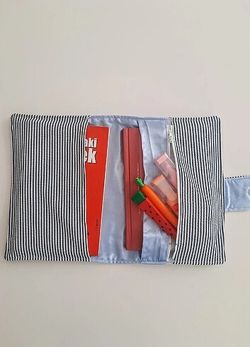 Kitap defter kılıfı, mini cüzdan, çanta içi düzenleyici, küçük b - Görsel 2