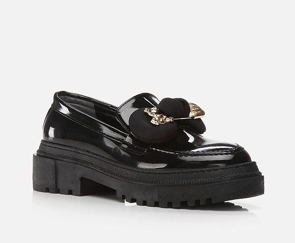 hotiç siyah kadın loafer