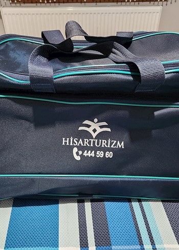 HiSARTURİZM Baskılı Mavi Spor Çantası