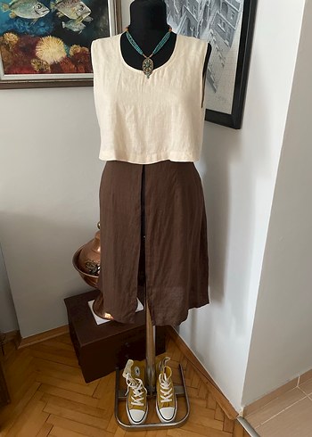 Vepa 38 bd uyumlu keten tunik