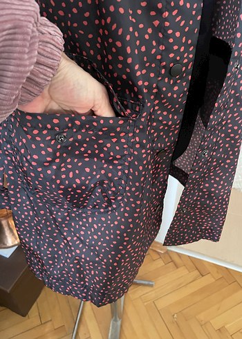 H&M Devide Midi Kadın Yağmurluk - Görsel 5