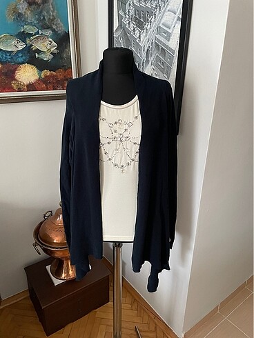 BNG Design BNG Design marka koyu lacivert asimetrik hırka