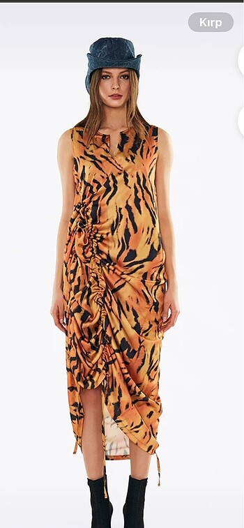 Via Delle Rose vdr yeni etiketli S bd leopar elbise