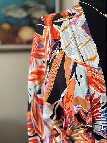 Perspective Perspective 2 bd yeni etikette çok renkli kimono