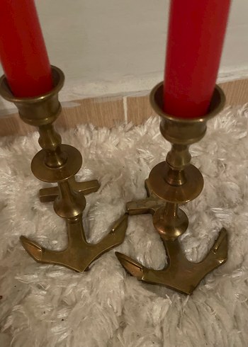 İthal pirinç marin temalı ikili şamdan - Görsel 3