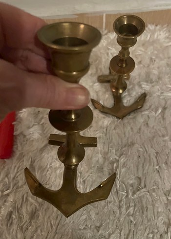 İthal pirinç marin temalı ikili şamdan - Görsel 4