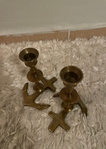 İthal pirinç marin temalı ikili şamdan - Görsel 7