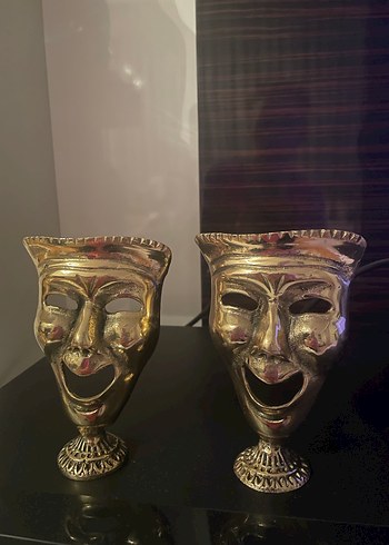 Altın Renkli Mask Figürinleri - Görsel 2