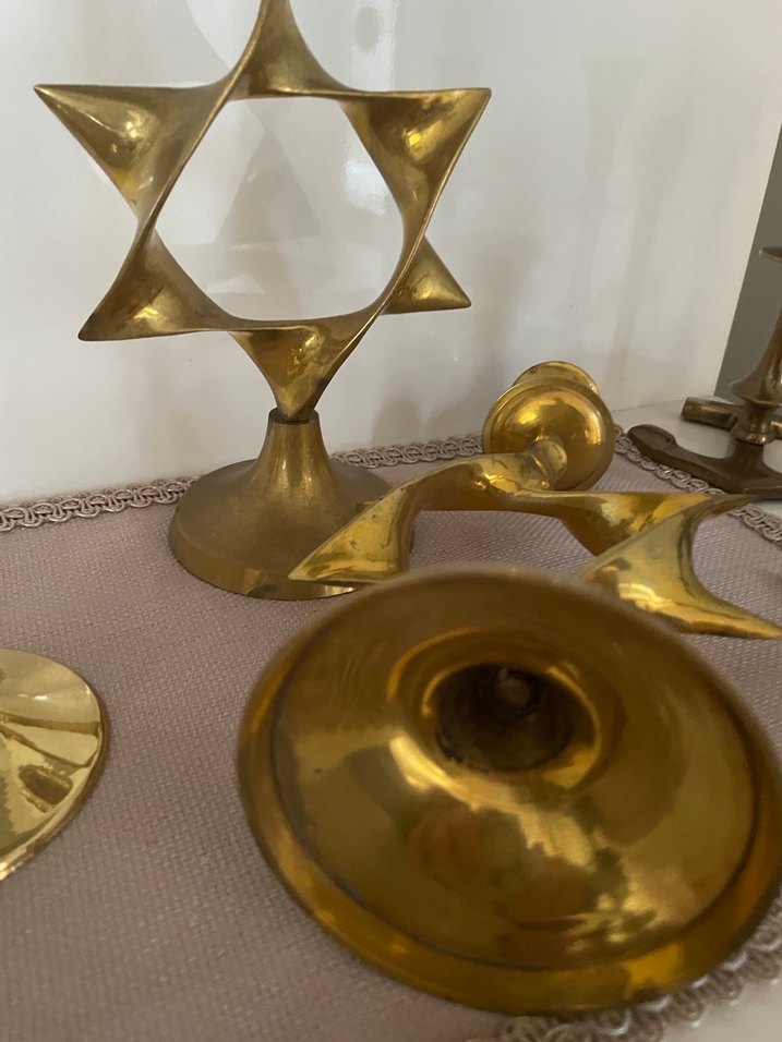 Parlak Altın Renkli pirinç şamdanlar - Görsel 5