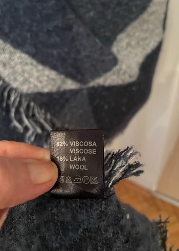 Lacivert ve açık gri asimetrik ŞAL - Görsel 7