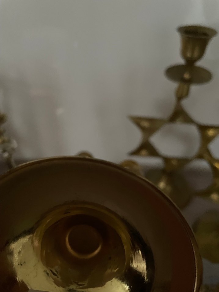 Parlak Altın Renkli Kristalli Şamdan Çifti - Görsel 4