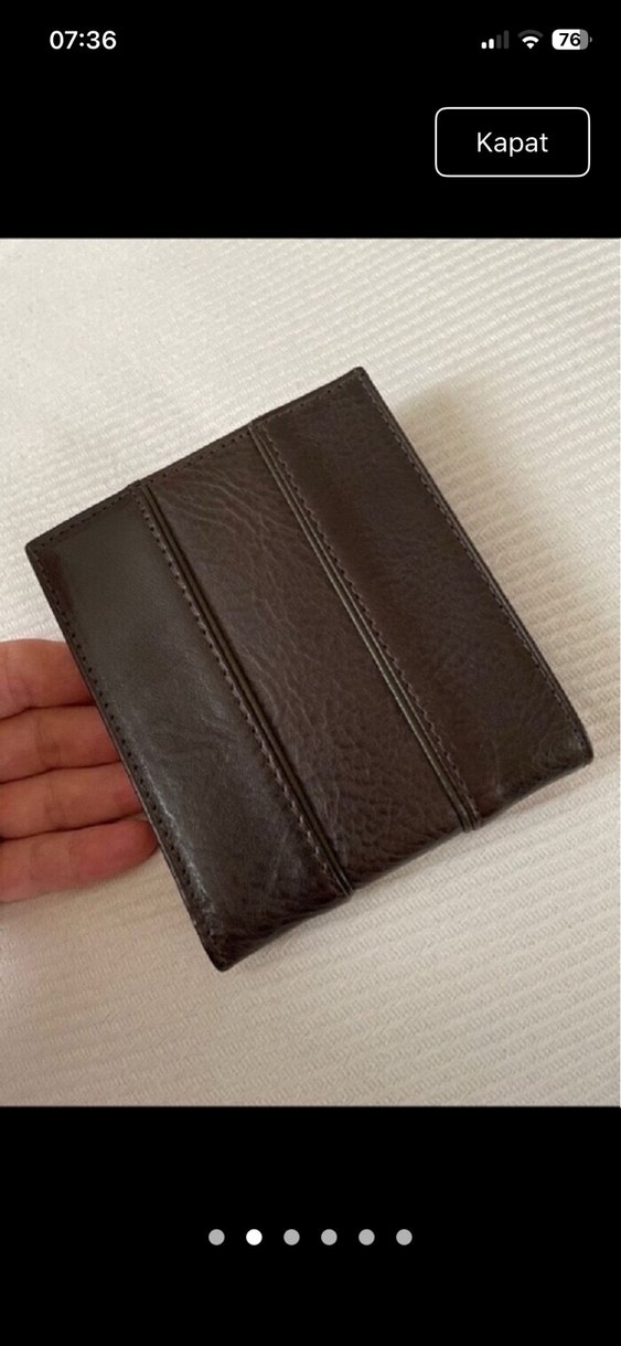 Massimo Dutti koyu kahve yeni etiketli erkek cüzdanı - Görsel 2