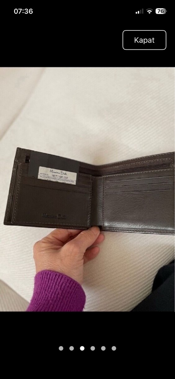 Massimo Dutti koyu kahve yeni etiketli erkek cüzdanı - Görsel 3