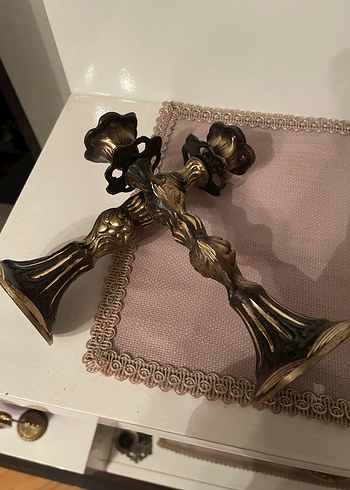 Koyu Altın Renkli Mumluk Çifti - Görsel 7