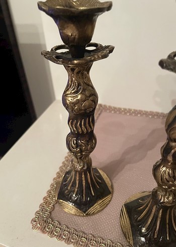 Koyu Altın Renkli Mumluk Çifti - Görsel 3