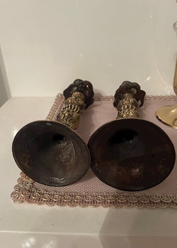 Koyu Altın Renkli Mumluk Çifti - Görsel 6