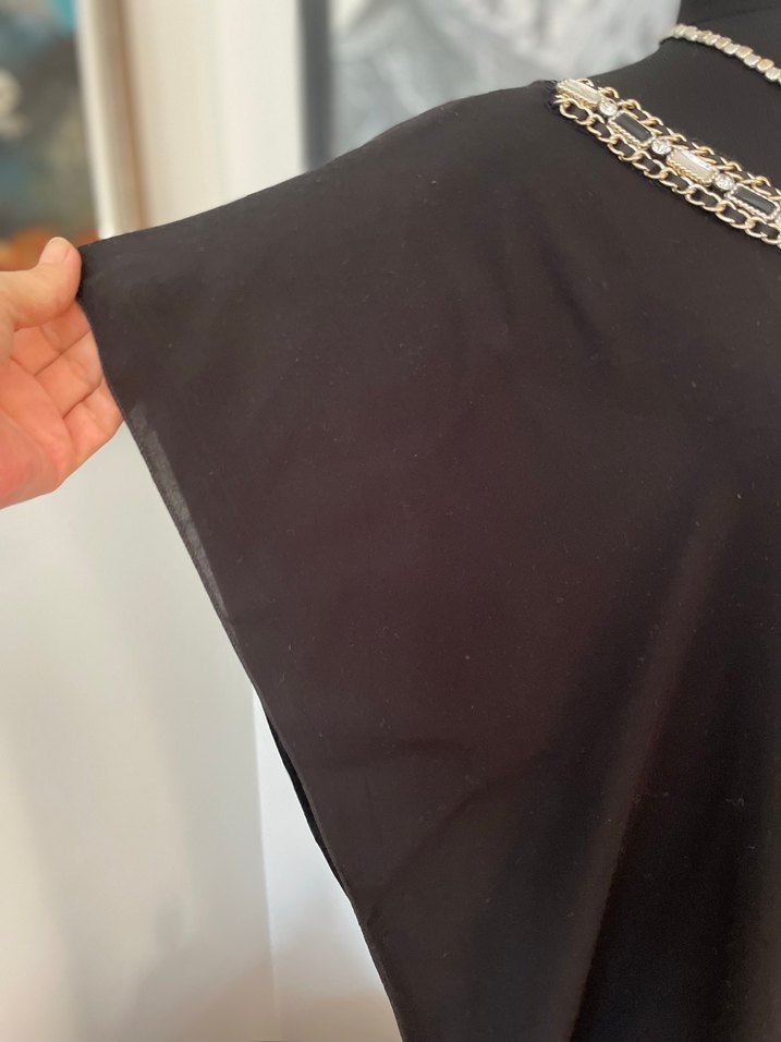 Faik Sönmez std bd siyah taşlı Pareo - Görsel 4