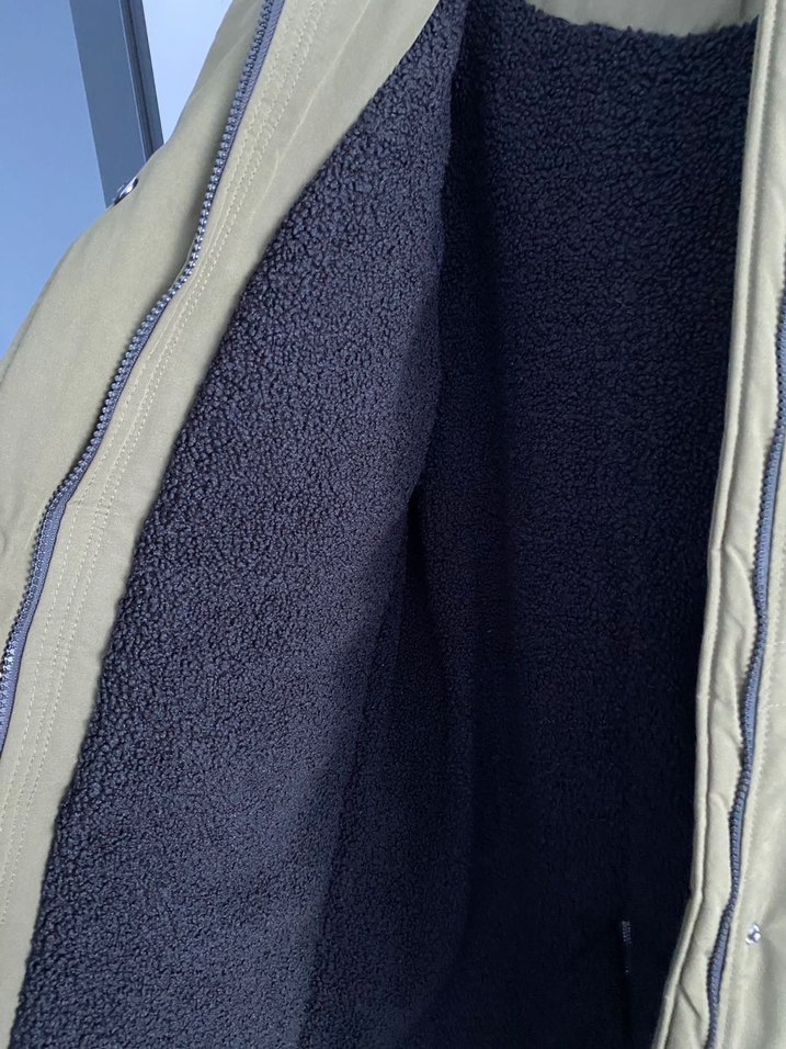 Kürklü Kapüşonlu Uzun Kadın Mont - Görsel 3