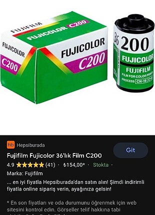 Fuji c200 analog renkli film