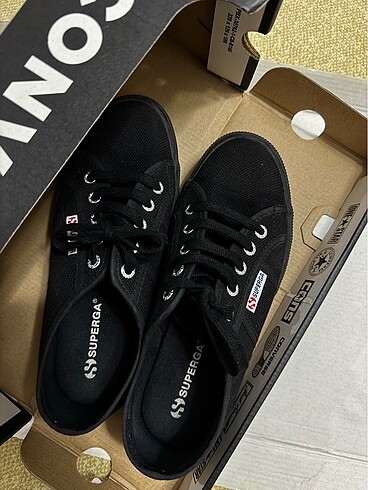 Superga siyah kadın ayakkabı