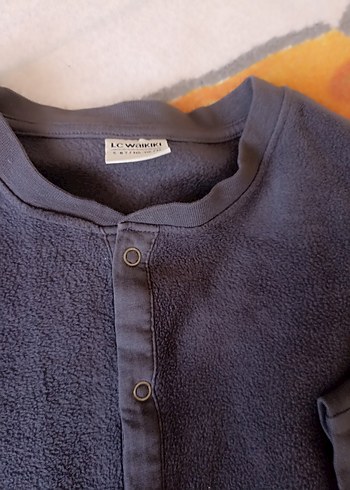 Gri Erkek Çocuk Düğmeli Uzun Kollu Pijama - Görsel 3