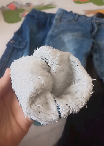 Erkek Mavi Kot Pantolon, Kemer Detaylı, Normal Boy - Görsel 4