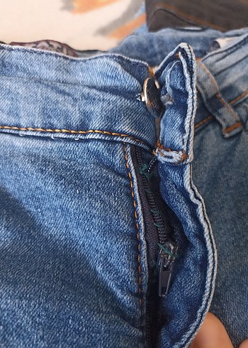 Erkek Mavi Kot Pantolon, Kemer Detaylı, Normal Boy - Görsel 3