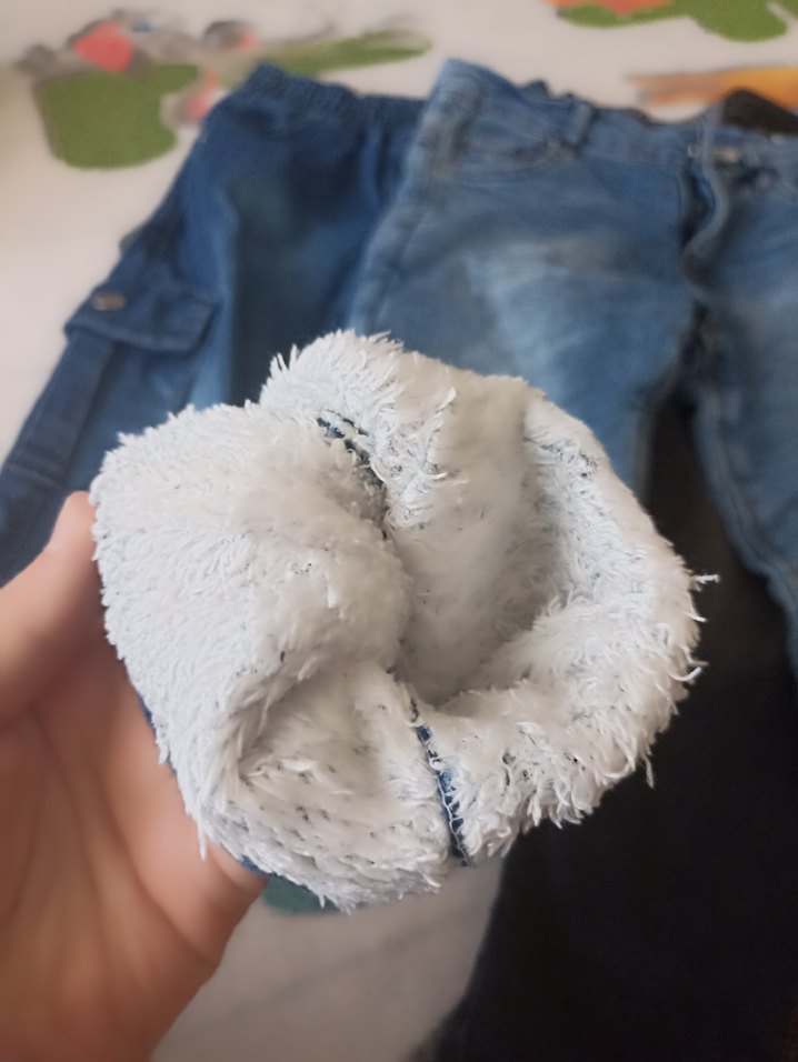 Erkek Mavi Kot Pantolon, Kemer Detaylı, Normal Boy - Görsel 4