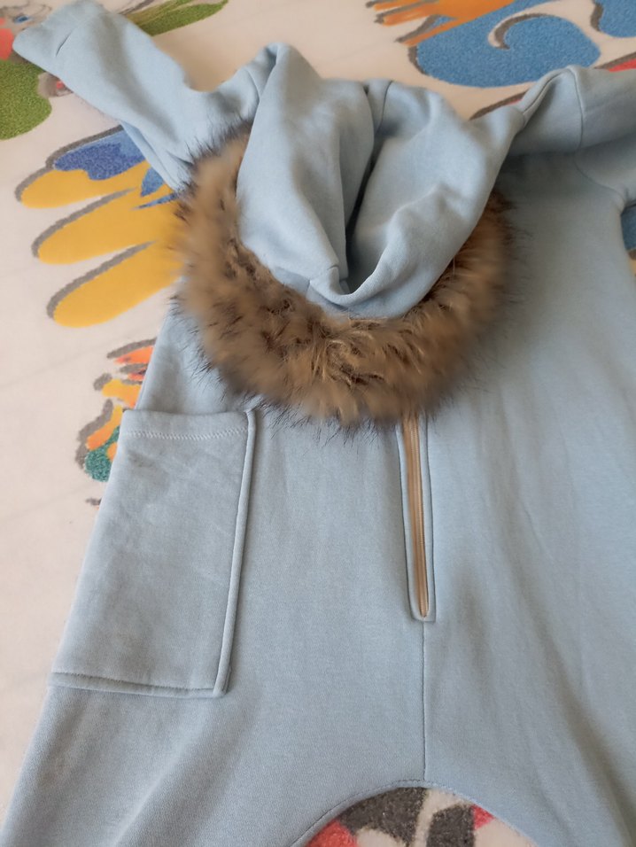 Mavi Kürklü Bebek Tulumu - Görsel 2