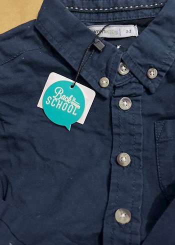 Erkek Çocuk Lacivert Denim Gömlek - Görsel 4