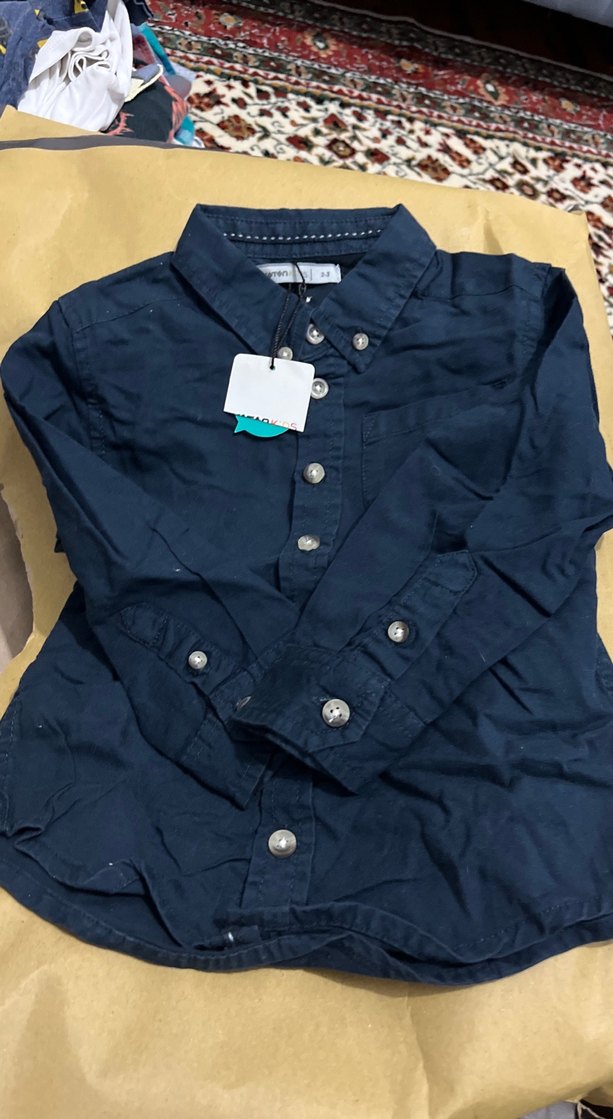 Erkek Çocuk Lacivert Denim Gömlek - Görsel 2