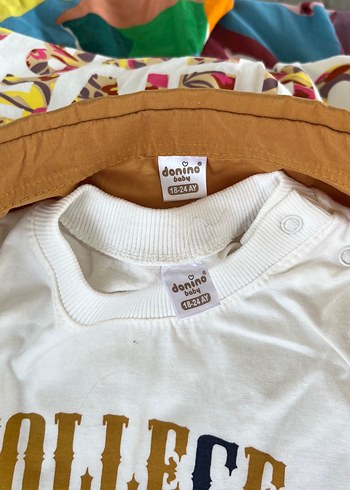 Erkek Bebek Kahverengi Baskılı Uzun Kollu Takım - Görsel 3