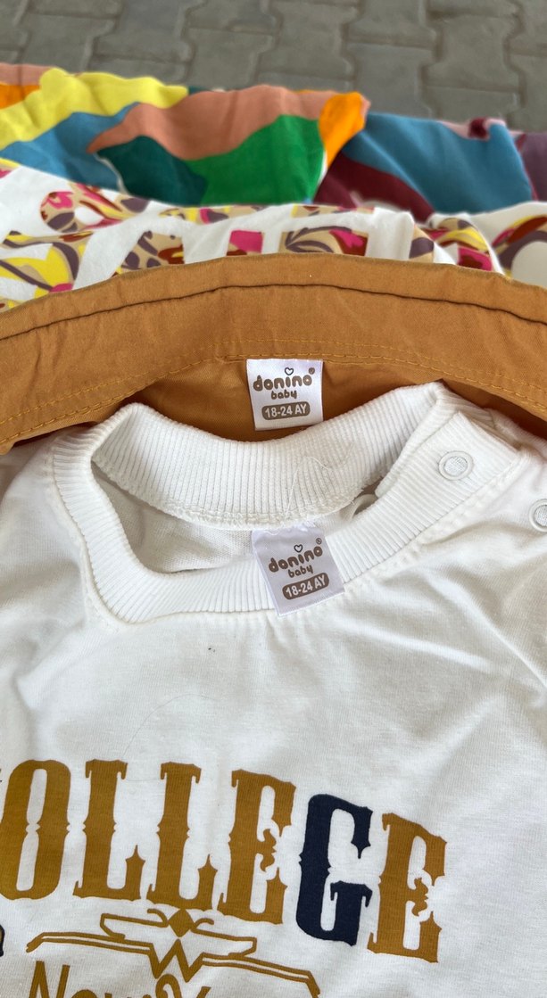 Erkek Bebek Kahverengi Baskılı Uzun Kollu Takım - Görsel 3