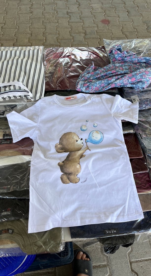 Kız Çocuk Pembe Baskılı Tişört - Görsel 2