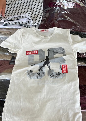 Beyaz Baskılı Erkek Çocuk Tişörtü - Görsel 2