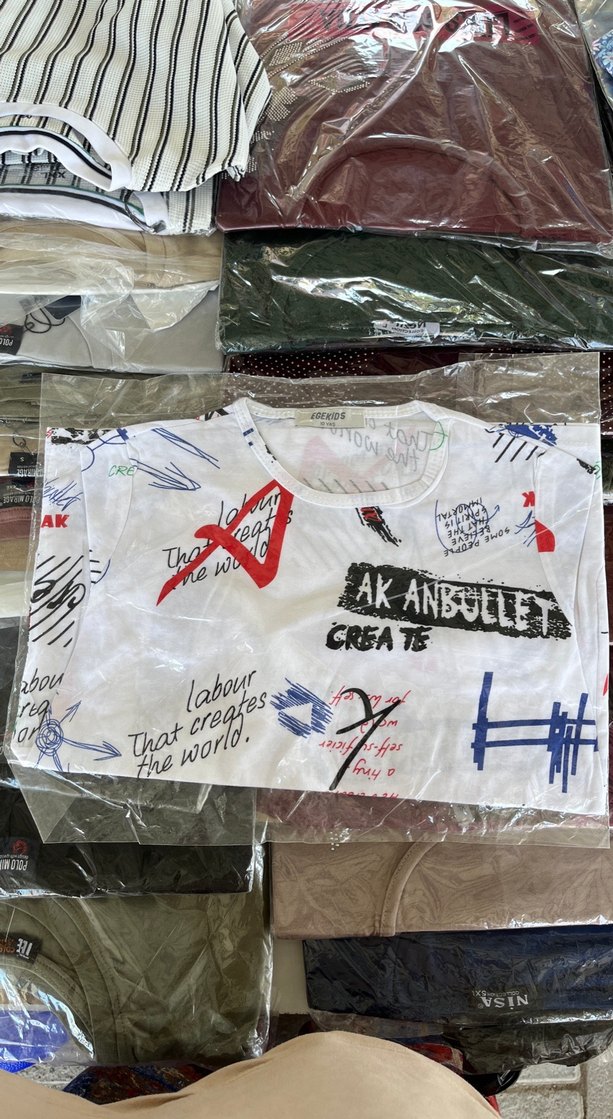 Beyaz Baskılı Erkek Çocuk Tişörtü - Görsel 3