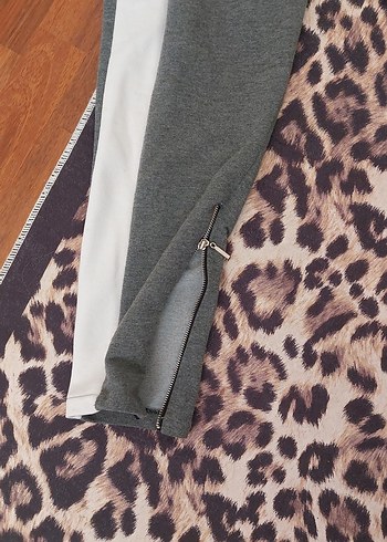 Gri Fermuarlı Rahat Kesim Eşofman - Görsel 3